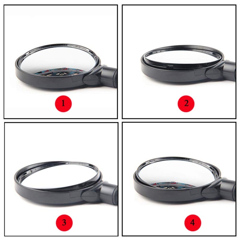 DRCKHROS Bike Mirror Rotatable And Adjustable Wide Angle Rear View Shockproof Convex Mirror Universal For Bike Bicycle - Image 3